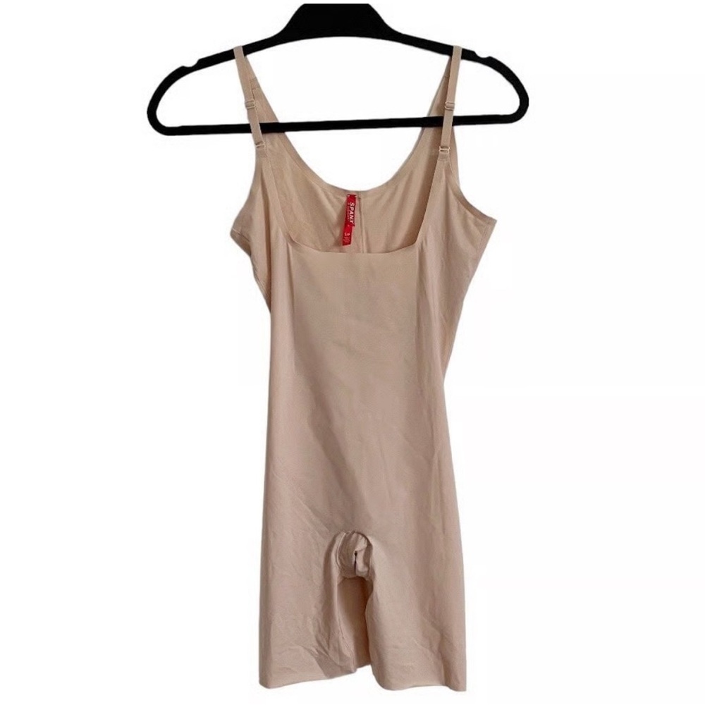 SPANX THINSTINCT NUDE OPEN MID-THIGH CROCTHLESS BODYSUIT SIZE XL